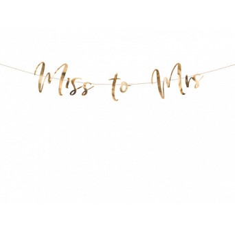 Banner Miss to Mrs - rose gold, 1 pc.