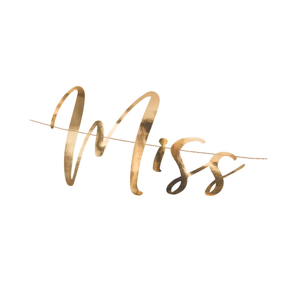 Baner Miss to Mrs - różowe złoto, 76 cm