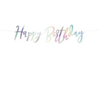 Baner Happy Birthday - opalizujący