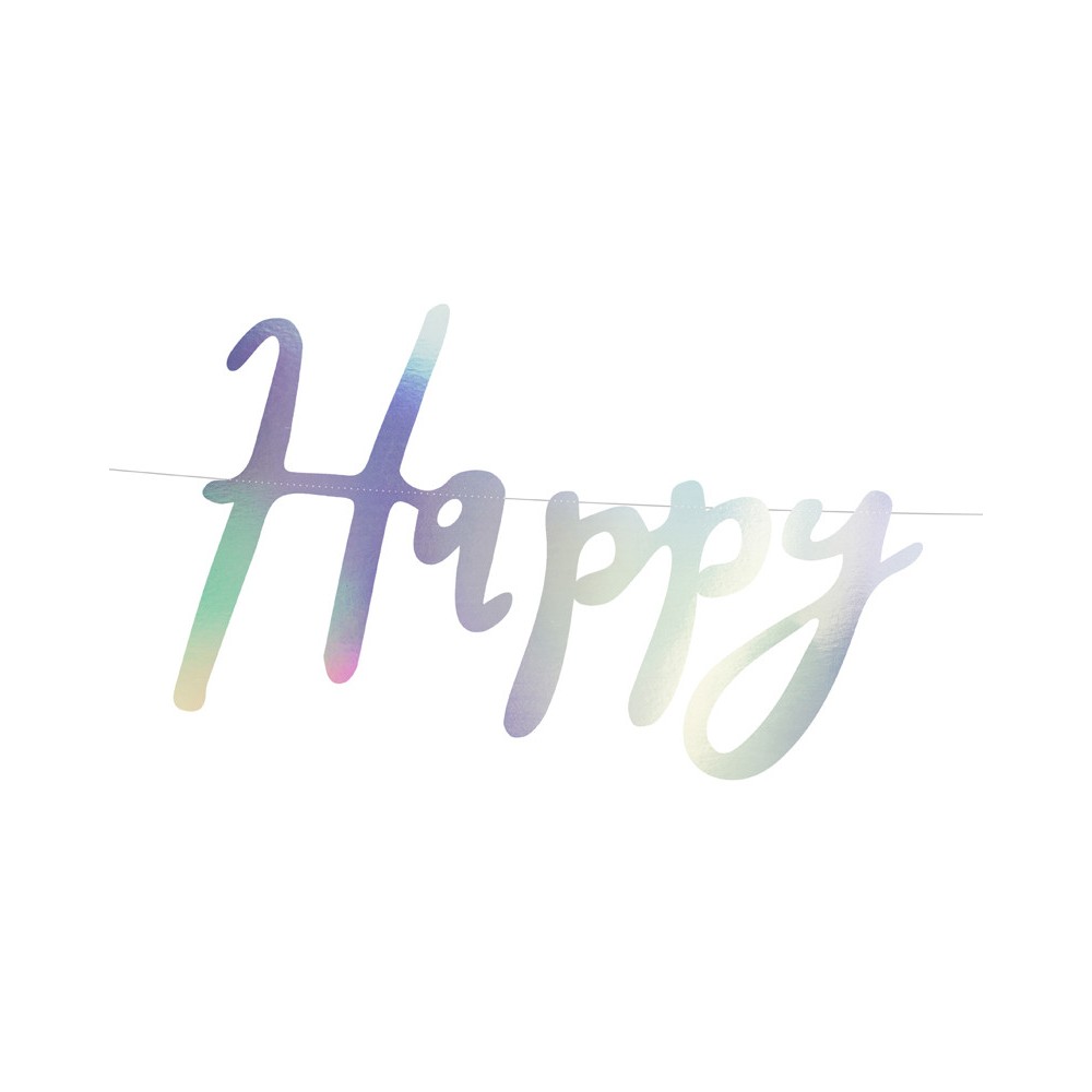Baner Happy Birthday - opalizujący