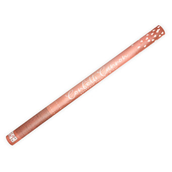 Shooting confetti cannon - hearts, pink gold, 60 cm