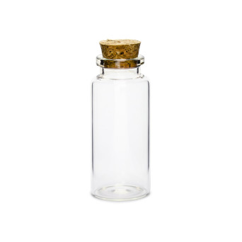 Glass bottles with cork closing - 12 pcs.
