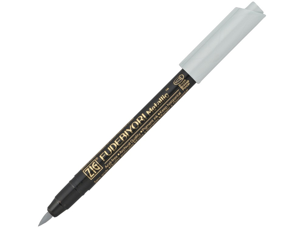 ZIG Fudebiyori Metallic brush pen - Kuretake - silver