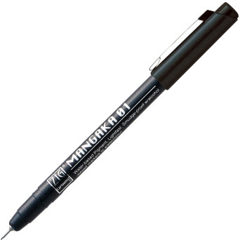 Cienkopis ZIG Cartoonist Mangaka - Kuretake - czarny, 0,1 mm