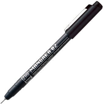 Cienkopis ZIG Cartoonist Mangaka - Kuretake - czarny, 0,2 mm
