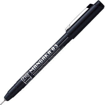 ZIG Cartoonist Mangaka pen - Kuretake - black, 0,3 mm