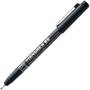 Cienkopis ZIG Cartoonist Mangaka - Kuretake - czarny, 0,8 mm