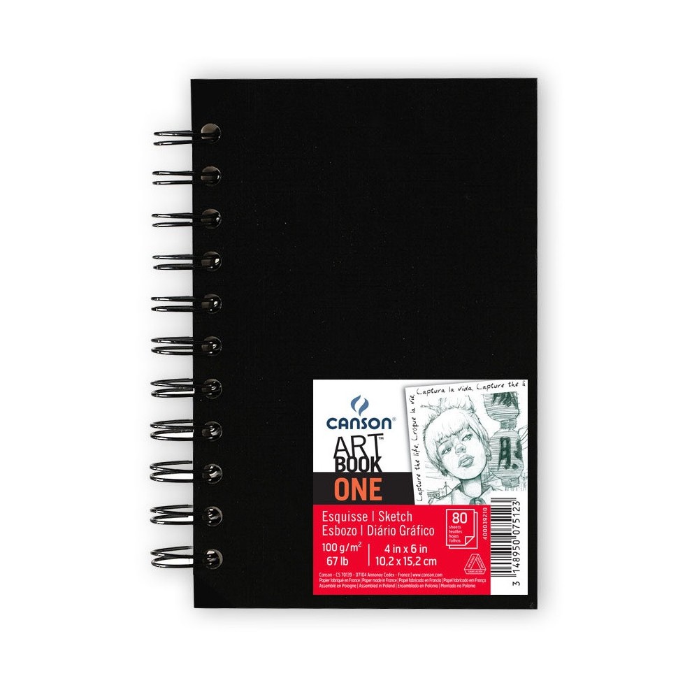 Szkicownik Art Book One 10,2 x 15,2 cm - Canson - spirala, 100 g, 80 ark.