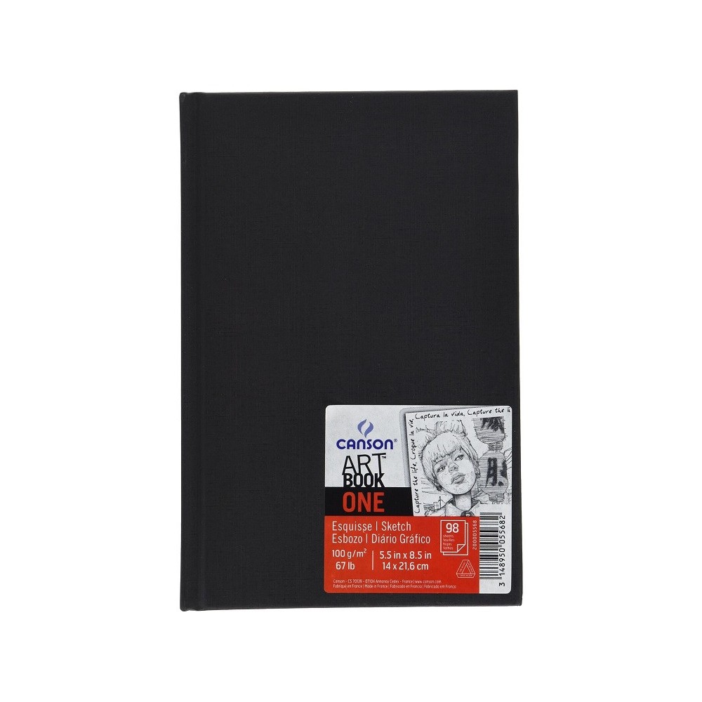 Sketchbook Art Book One A5 - Canson - black, 100 g, 98 sheets