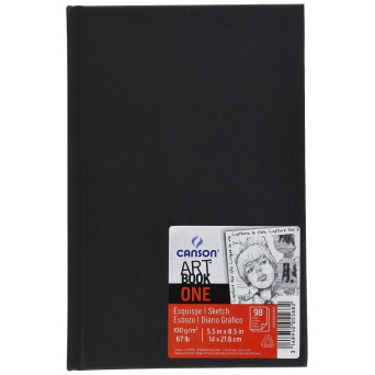 Szkicownik Art Book One A5 - Canson - czarny, 100 g, 98 ark.