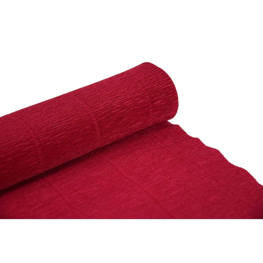 Krepina, bibuła włoska 180 g - Light red, 50 x 250 cm