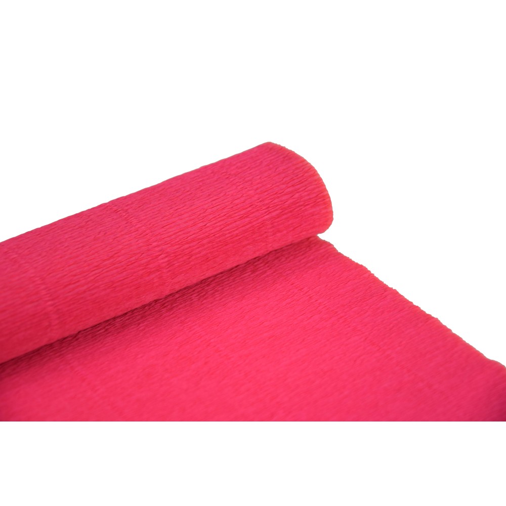 Krepina, bibuła włoska 180 g - Shocking Pink, 50 x 250 cm