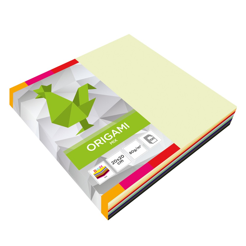 Origami paper - colorful, 20 x 20 cm, 100 sheets