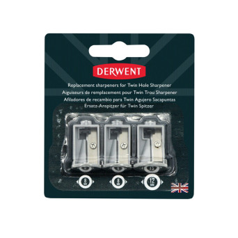 Replacement sharpeners for twin hole sharpener - Derwent - twin hole