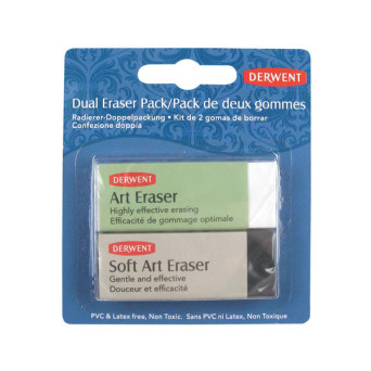 Dual Art Eraser pack - Derwent - 2 pcs.