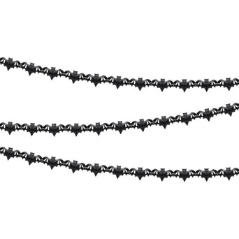 Paper garland Bats - black, 4 m