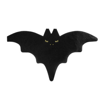Napkins Bat - black, 9 x 16 cm, 20 pcs.