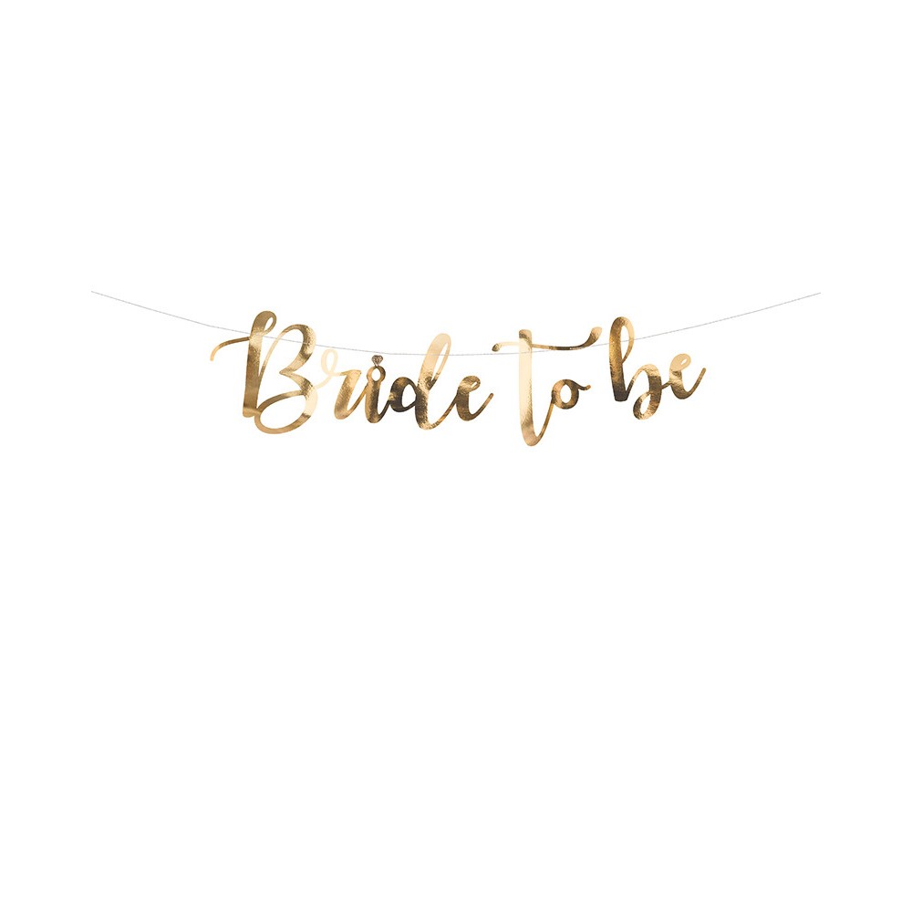 Baner Bride to be - złoty, 80 cm