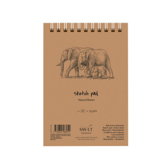 Blok szkicowy, szkicownik A5 - SM-LT - kraft, 135 g, 80 ark.