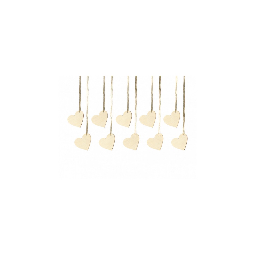 Wooden place cards, tags - 10 pcs.