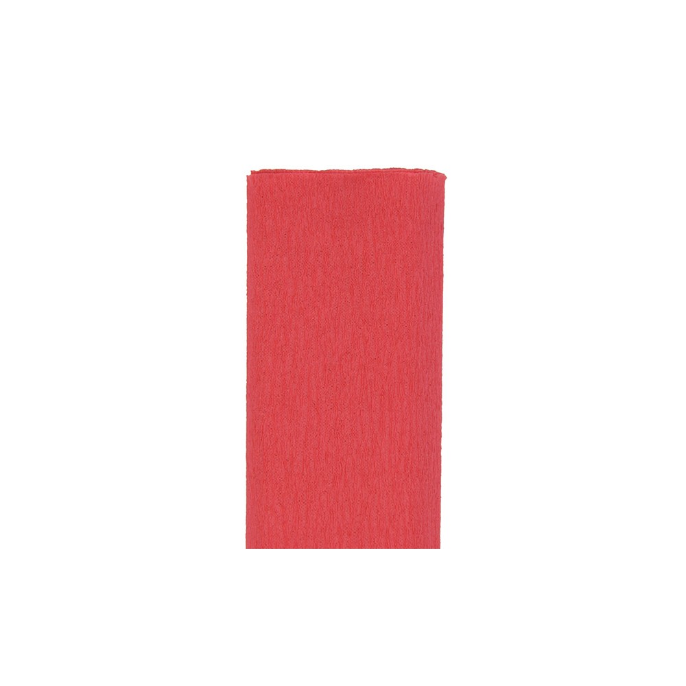 Crepe paper - coral red, 50 x 200 cm