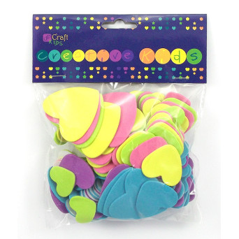Foam stickers - Hearts, 120 pcs