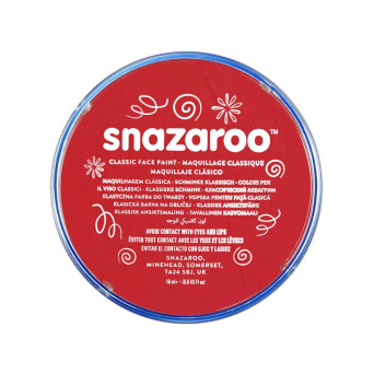 Farba do malowania twarzy - Snazaroo - czerwona, 18 ml