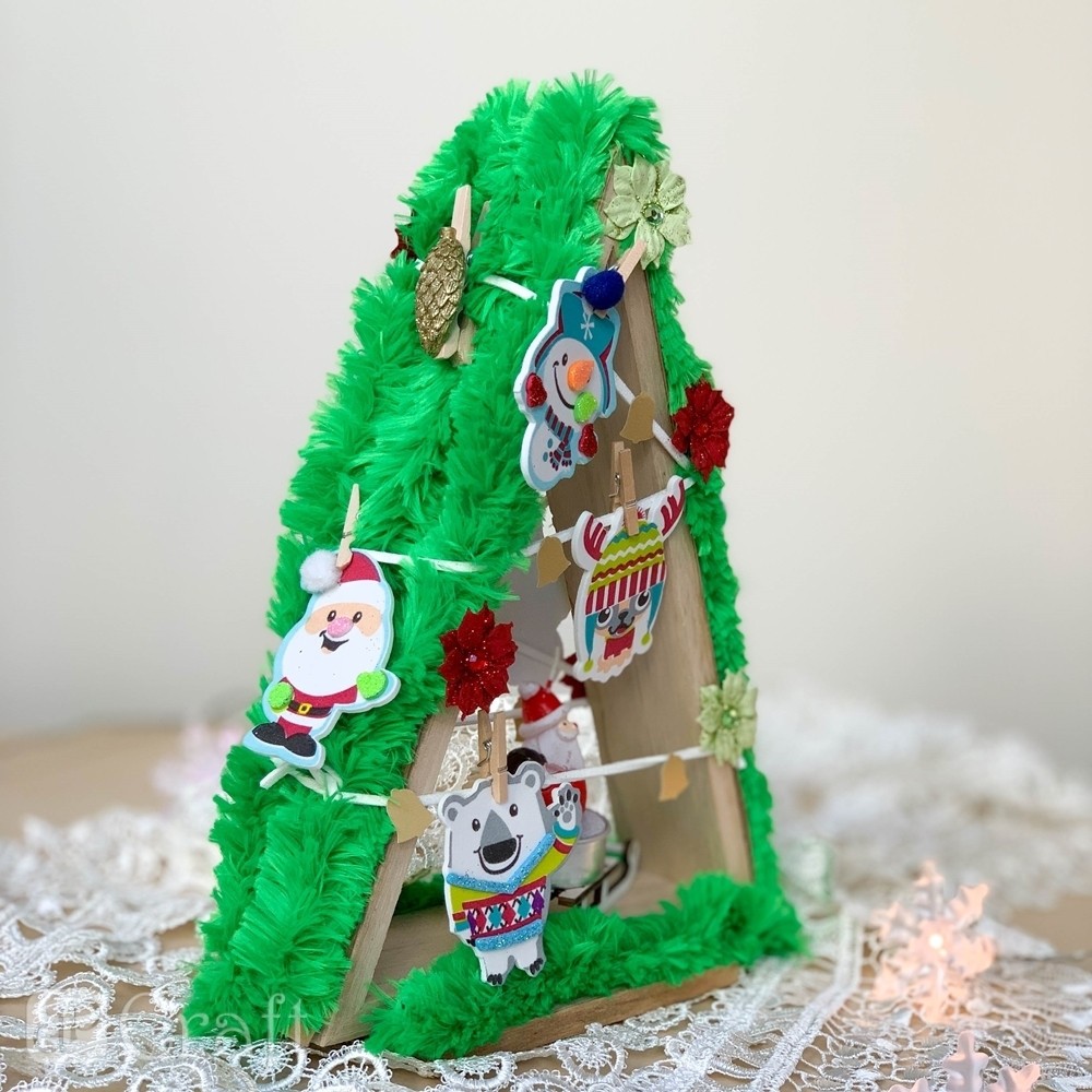 Naklejki brokatowe z pianki - DpCraft - Świąteczni przyjaciele, 12 szt.