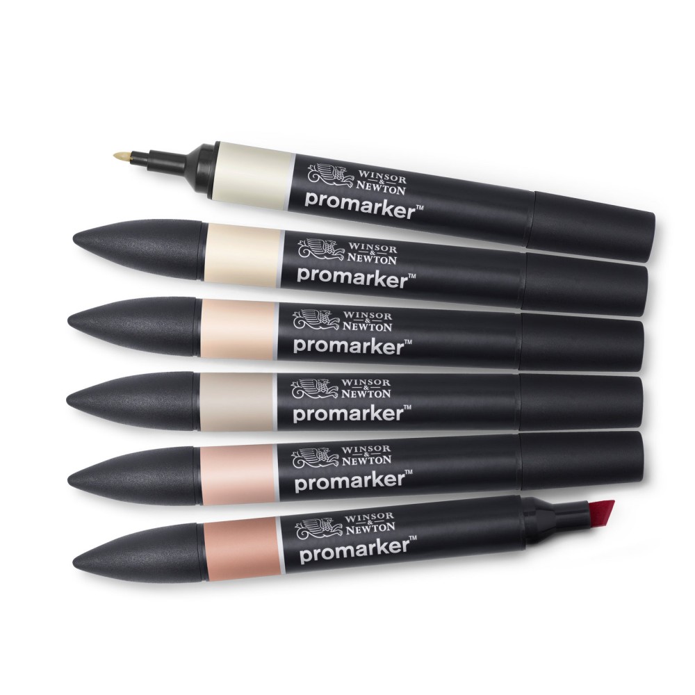 Zestaw Promarker - Winsor & Newton -  Skin Tones 1, 6 szt.