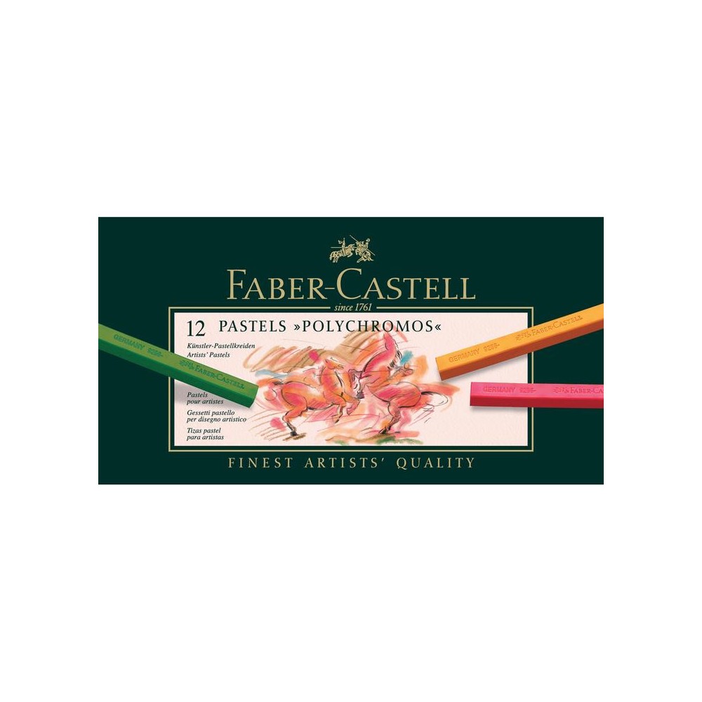 Pastele suche Polychromos - Faber-Castell - 12 kolorów