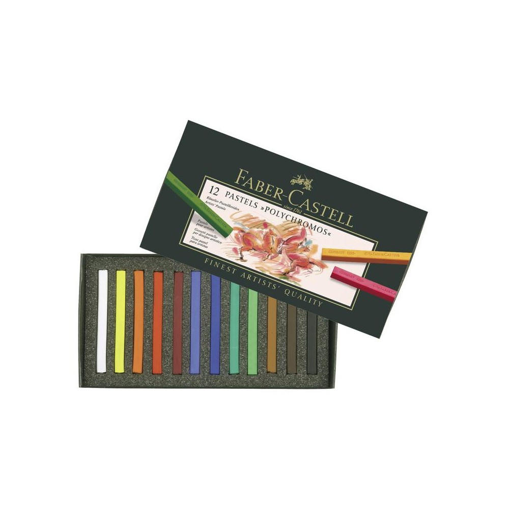 Pastele suche Polychromos - Faber-Castell - 12 kolorów