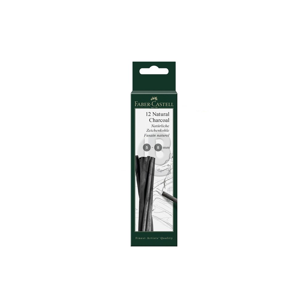 Naturalny grafit węglowy Pitt Monochrome - Faber-Castell - 12 szt.