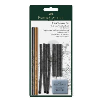Pitt Monochrome Charcoal set - Faber-Castell - 10 pcs.