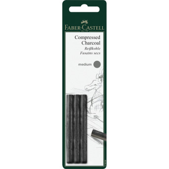 Zestaw węgli Pitt Monochrome - Faber-Castell - medium, 3 szt.