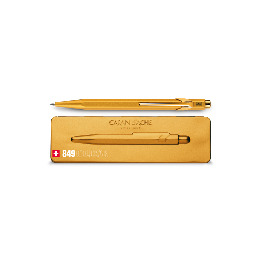 Długopis 849 PopLine z etui - Caran d'Ache - Goldbar