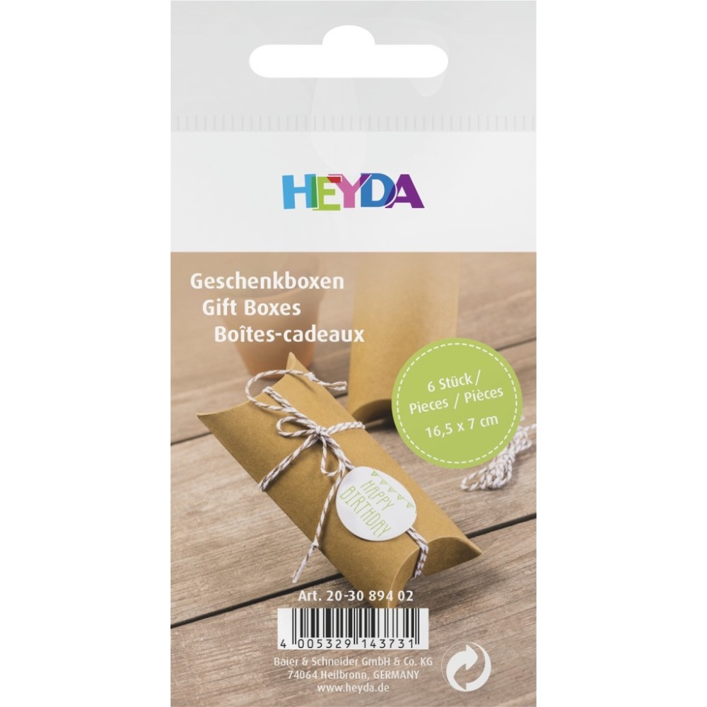 Pudełka tekturowe - Heyda - 16,5 x 7 cm, 6 szt.