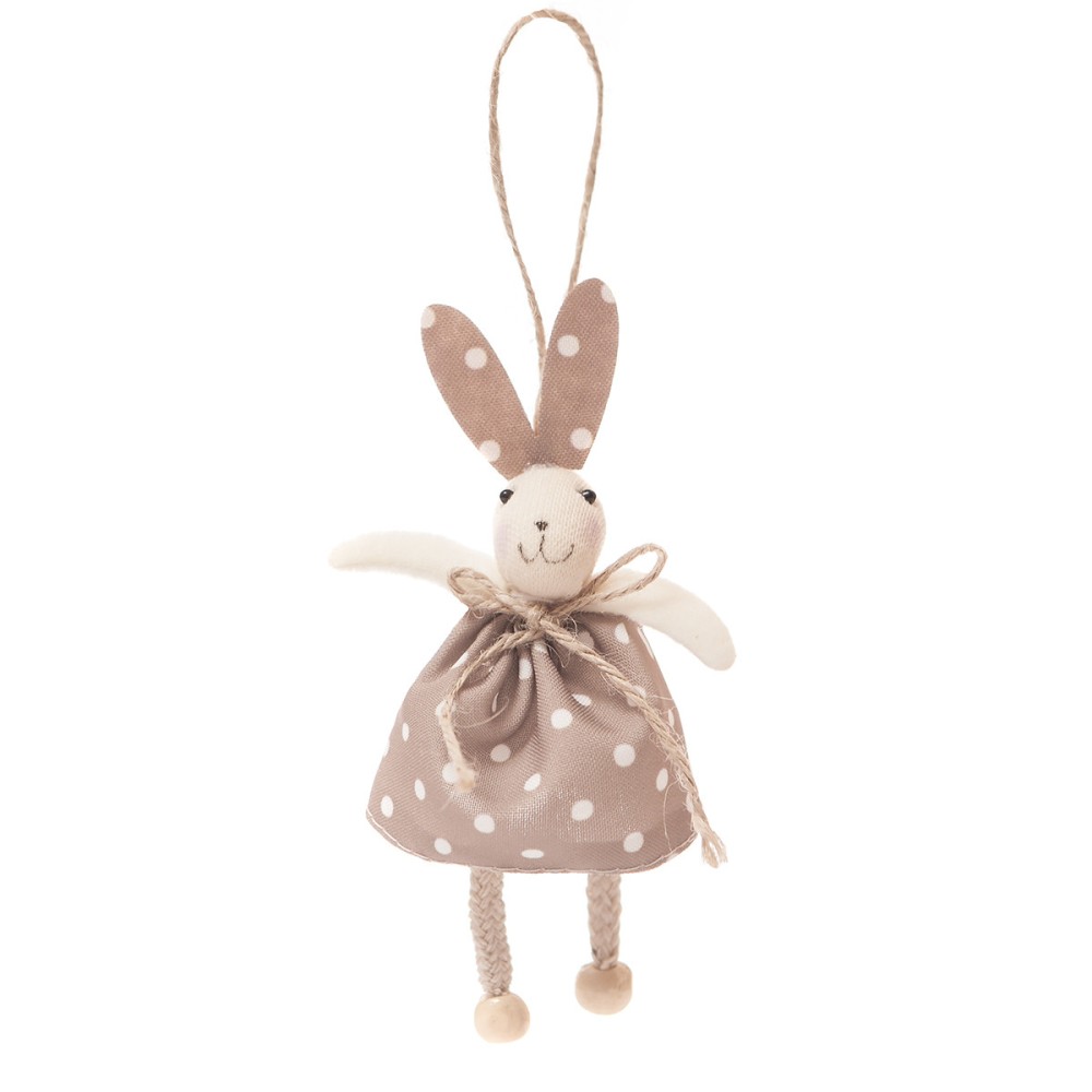 Felt decoration - Rabbit pendants, 2 pcs