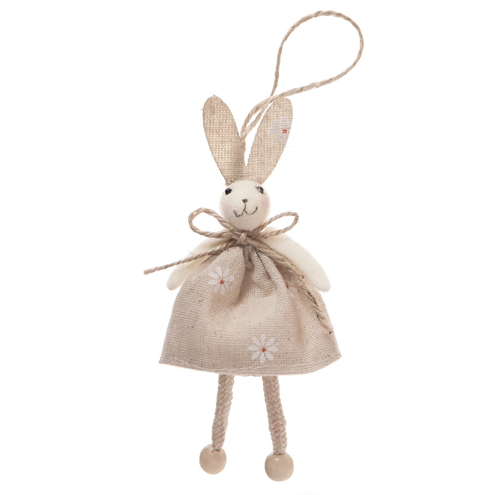 Felt decoration - Rabbit pendants, 2 pcs