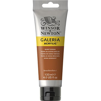 Farba akrylowa Galeria - Winsor & Newton - Burnt Sienna, 120 ml
