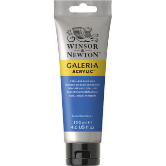 Farba akrylowa Galeria - Winsor & Newton - Cerulean Blue Hue, 120 ml