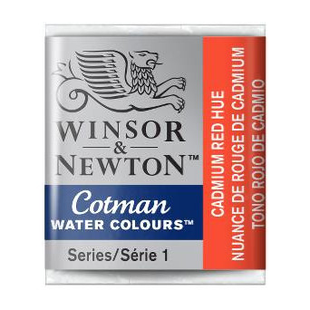 Cotman watercolor paint - Winsor & Newton - Red Hue, half pan