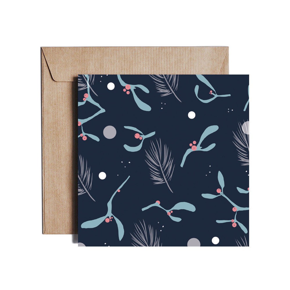 Greeting card - Pieskot - Kiss me now, 14,5 x 14,5 cm