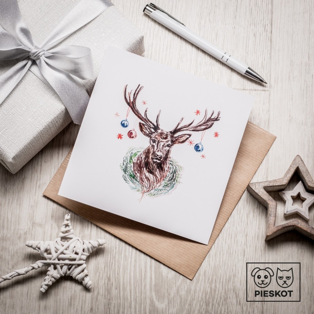 Greeting card - Pieskot - Hang in there, 14,5 x 14,5 cm