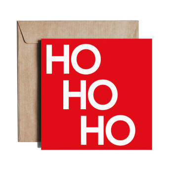 Kartka okolicznościowa - PiesKot - Ho Ho Ho, 14,5 x 14,5 cm