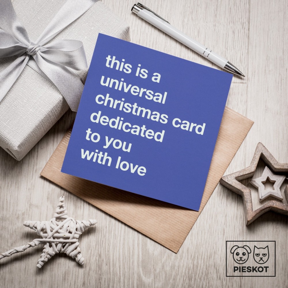 Greeting card - Pieskot - Specially 4 U, 14,5 x 14,5 cm