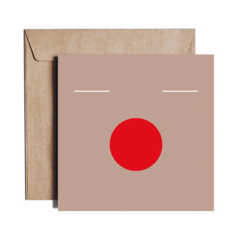 Greeting card - Pieskot - Rudolph, 14,5 x 14,5 cm