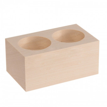Wooden Candlestick for 2 Candles
