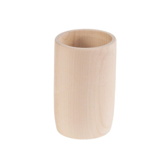 Container, box for pens - wooden, round, 9,5 x 6,2 cm