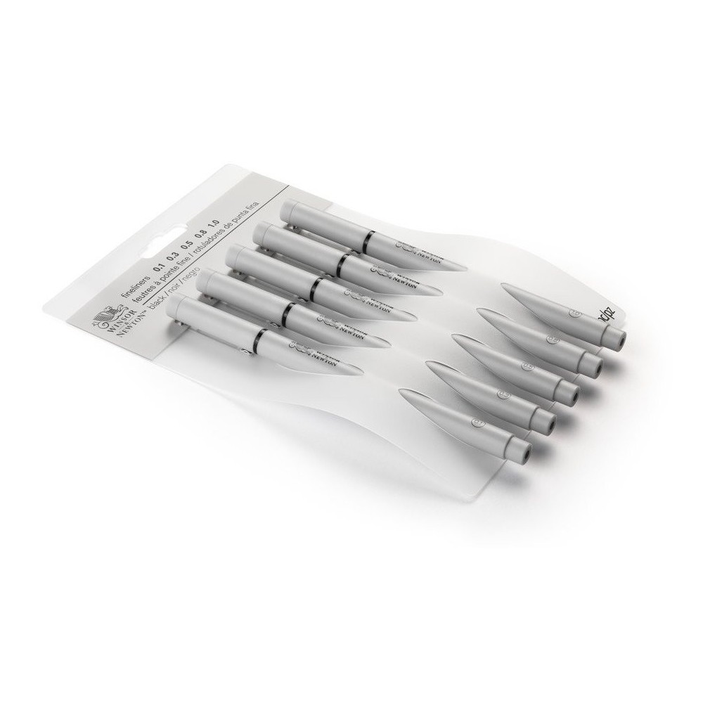 Fine-tip set - Winsor & Newton - black, 5 pcs.