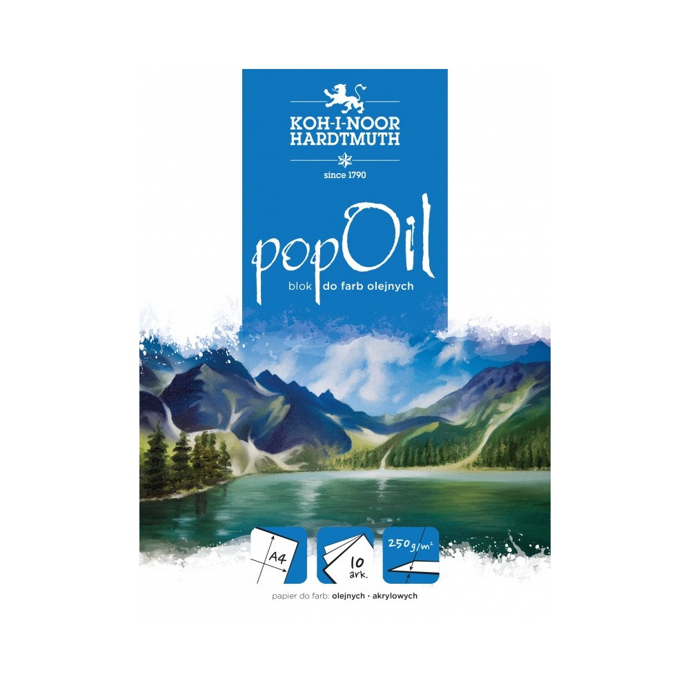 Blok do farb olejnych Pop Oil A4 - Koh-I-Noor - 250g, 10 ark.